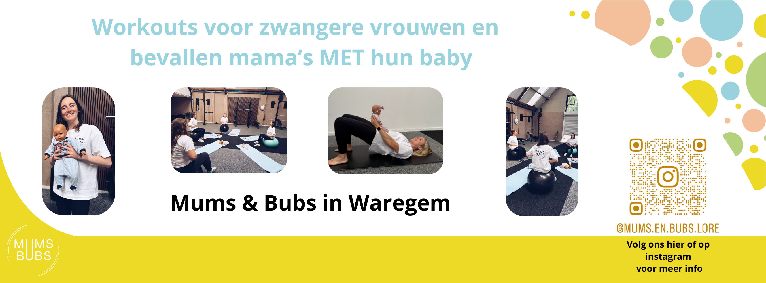 Mums & Bubs - Groepslessen voor mama's met baby bij KineKracht Waregem